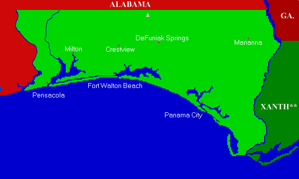 Map of West Florida