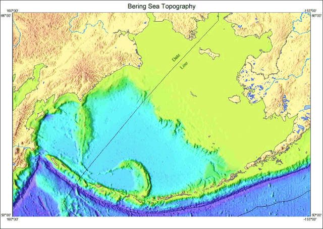 Topography of the Aleutian Islands
