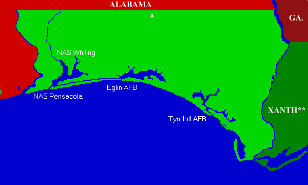 Map of West Florida Bases